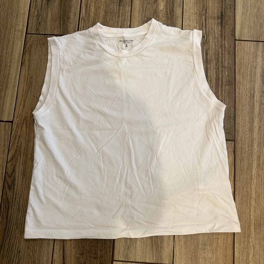 Abercrombie & Fitch White Sleeveless Top